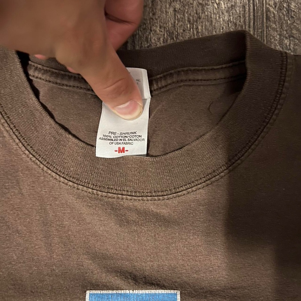 Men's Brown T-shirt - Picture 2 of 3